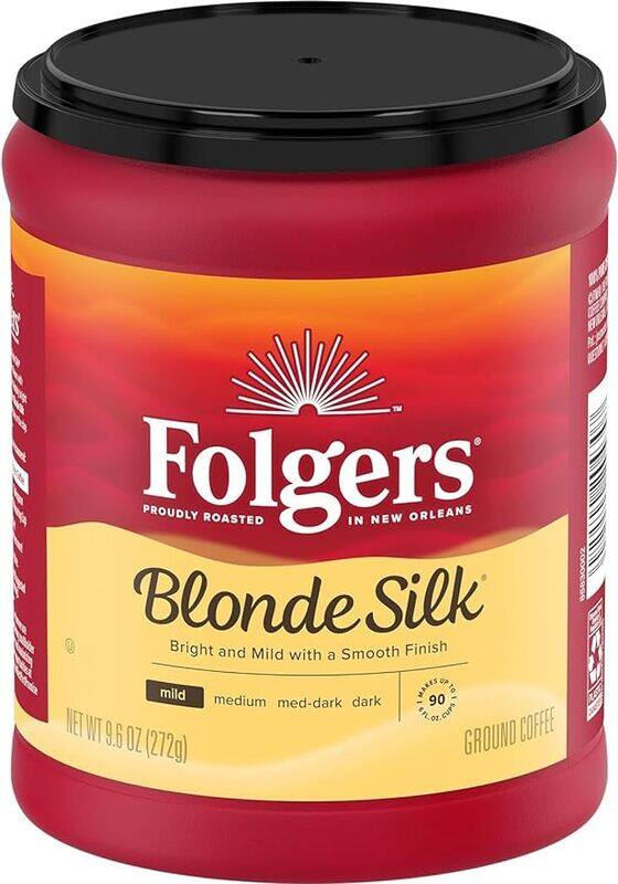 

Folgers Blonde Silk Light Roast Ground Coffee, 272g