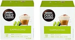 Nescafe Dolce Gusto Cappuccino Coffee, 16 Capsules, Pack of 2
