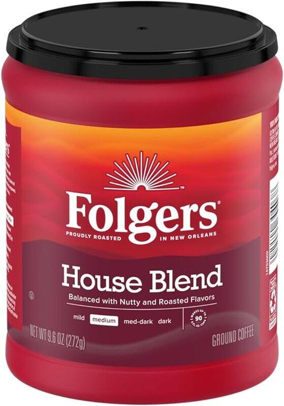 

Folgers House Blend Medium Roast Ground Coffee, 272g