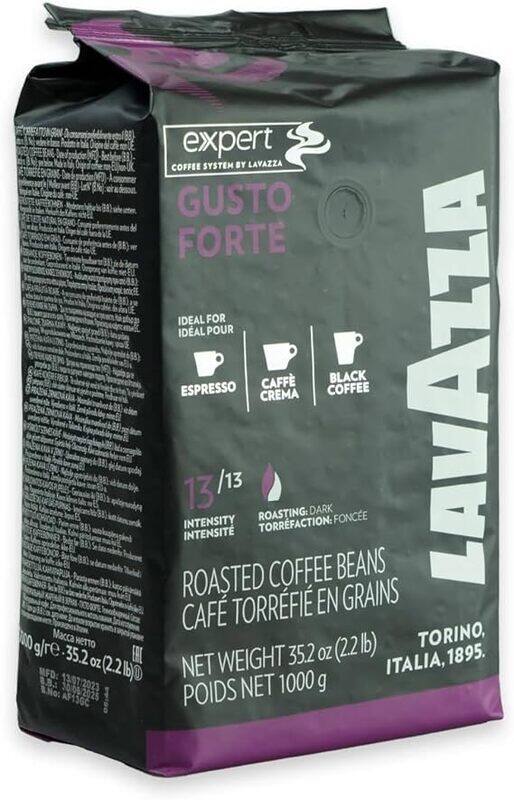 

Lavazza Expert Gusto Forte Roasted Coffee Beans, 13/13 Intensity, 1 Kg