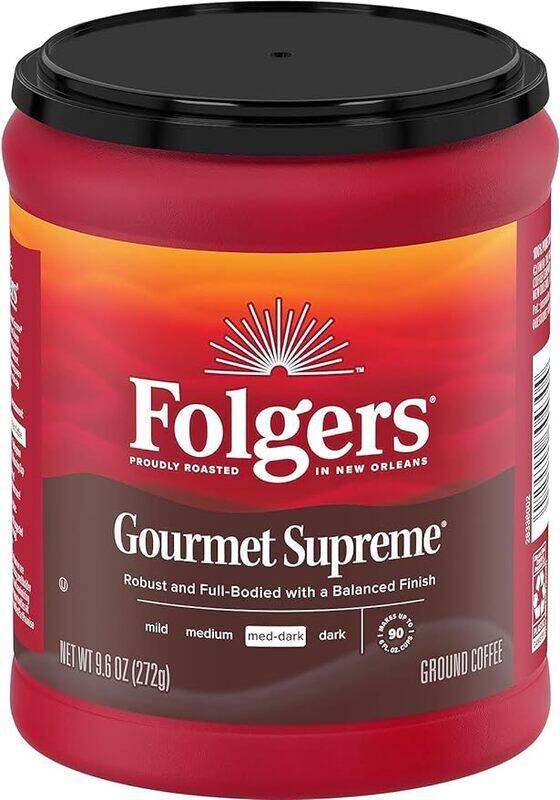 

Folgers Gourmet Supreme Medium Dark Roast Ground Coffee 272 g
