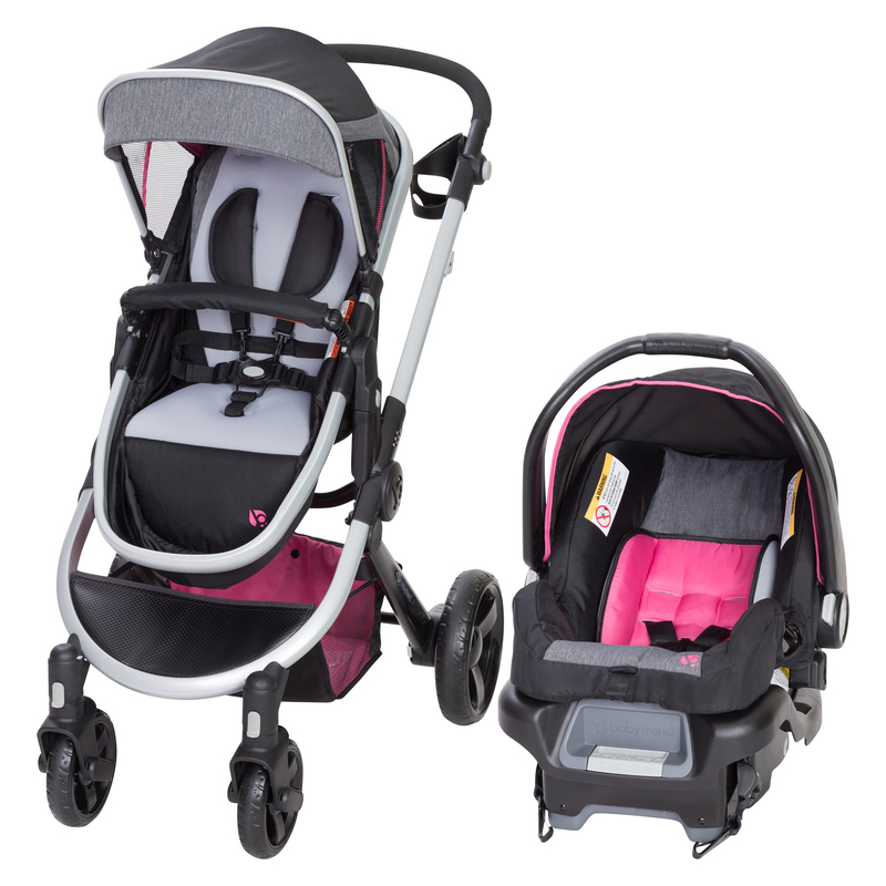 Baby Trend Espy 35 Travel System + Sit Right High Chair Paisley + Retreat Nursery Center  Set, Multicolour