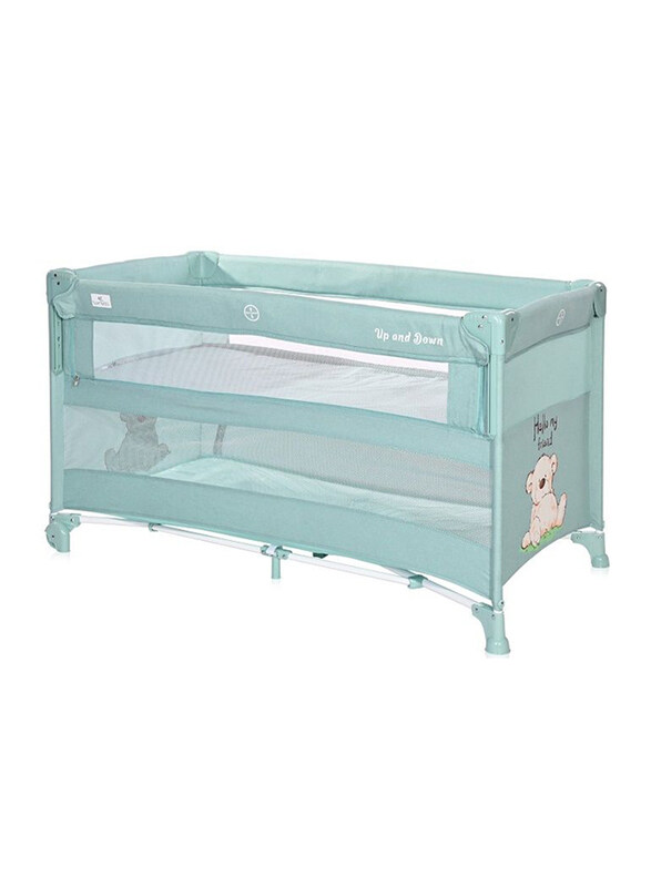 

Lorelli Premium Up and Down Baby Cot, Blue Surf Teddy