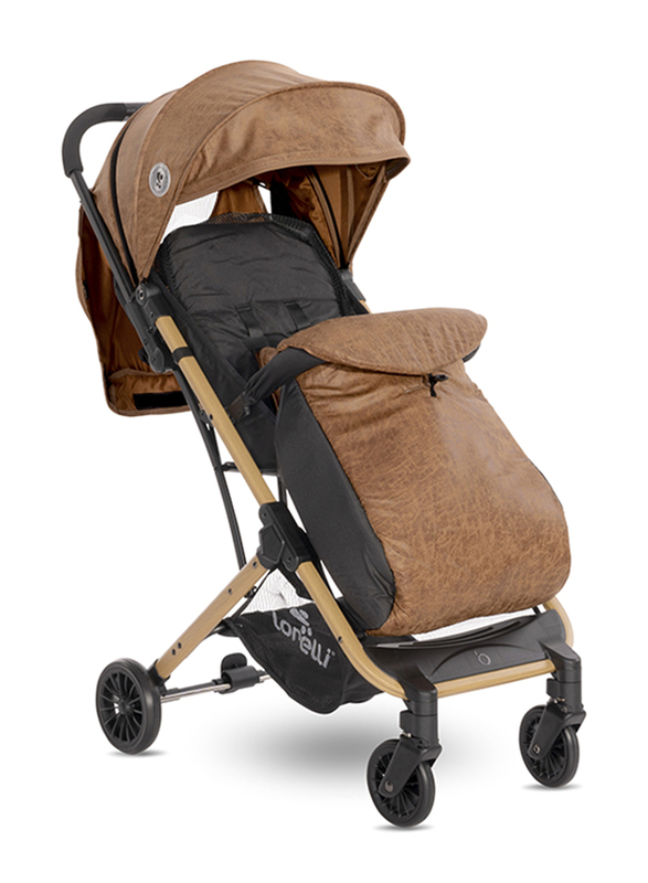 Lorelli Fiona Wooden Design Baby Stroller, Dark Brown/Black