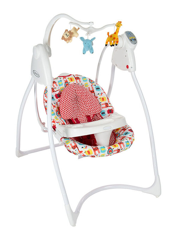 

Graco Lovin Hug W-Plug Baby Swing with Music Wild Dayout, Pink