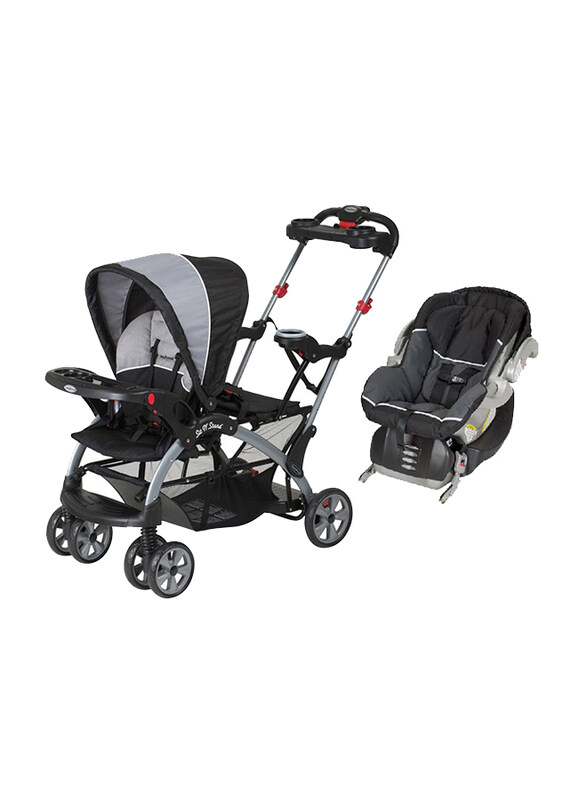 

Baby Trend Sit N Stand Ultra Stroller + Flex-Loc Infant Car Seat Set, Phantom/Onyx, Multicolor