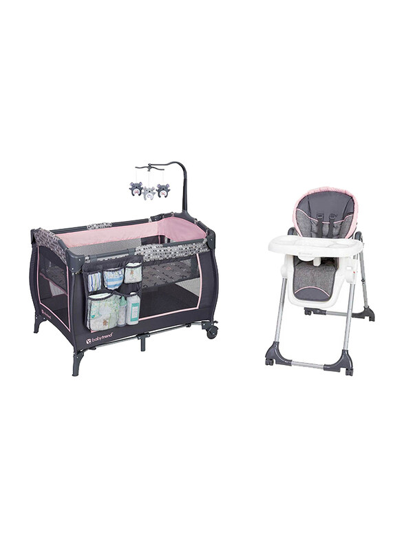 

Baby Trend Trend-E Nursery Center + Dine Time 3-in-1 High Chair Set, Starlight Pink