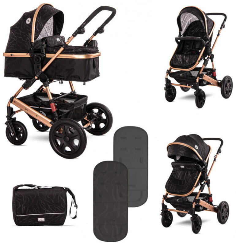 

Lorelli Premium Lora Baby Stroller and Mama Bag, Black