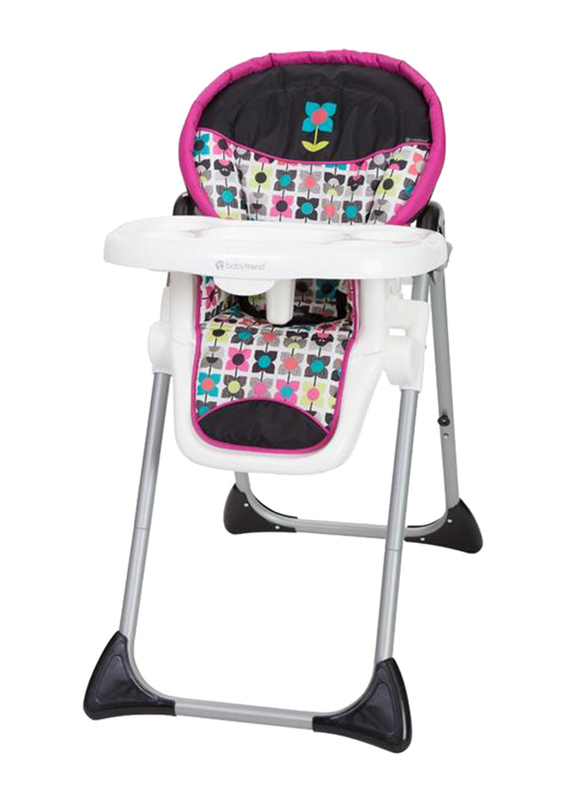 Baby Trend Sit-Right 3-in-1 High Chair for Girl, Bloom, Pink
