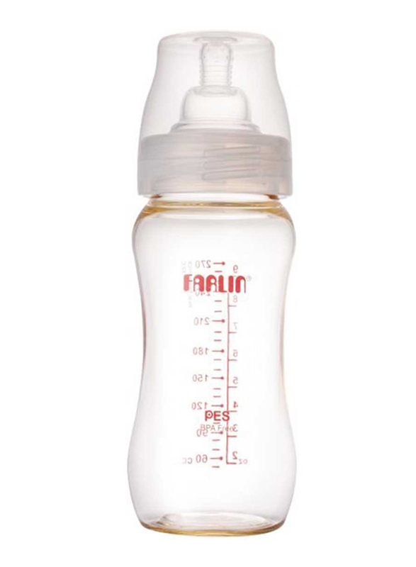Farlin Pes Wide Neck Feeding Baby Bottle, 270ml, Clear