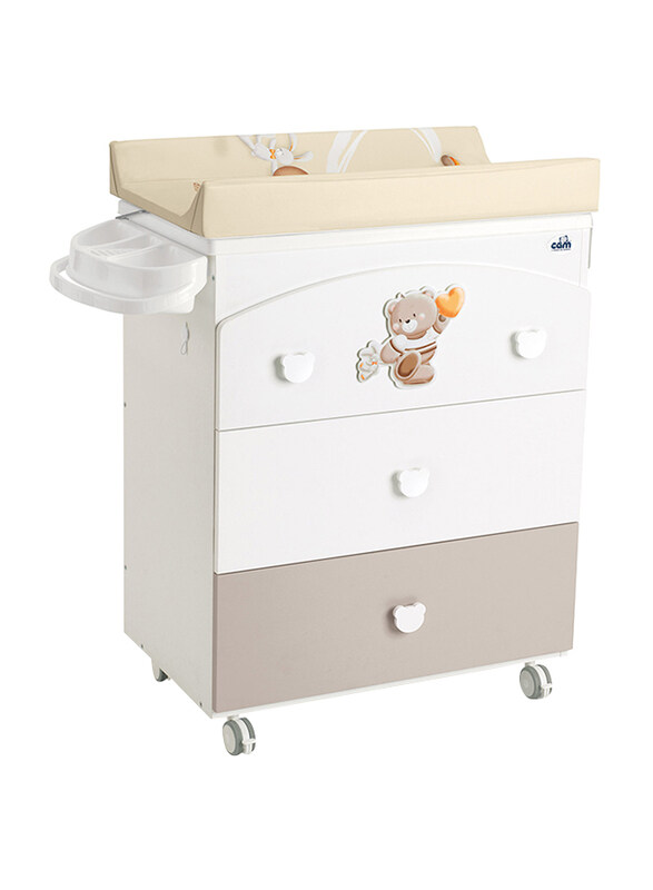 

Cam Chest of Drawers for Baby, Bear, White