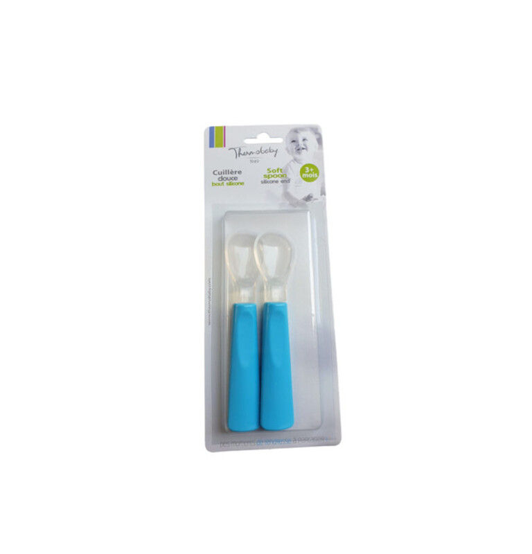 Ultra Flexible Silicone Spoon 2Pcs Blue