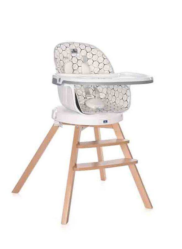 

Lorelli Premium Napoli Baby Feeding Chair with Rotation, Hexagons, Grey