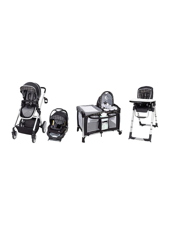 

Baby Trend GoLite Snap Tech Sprout Travel System + GoLite ELX Nursery Center + GoLite 5-in-1 Feeding Center Set, Phoenix, Black/Grey