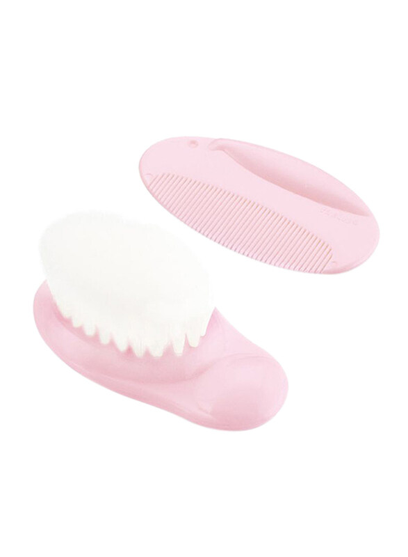 

Farlin 2-Pieces Comb & Brush Set for 0+ Month Babies, Pink