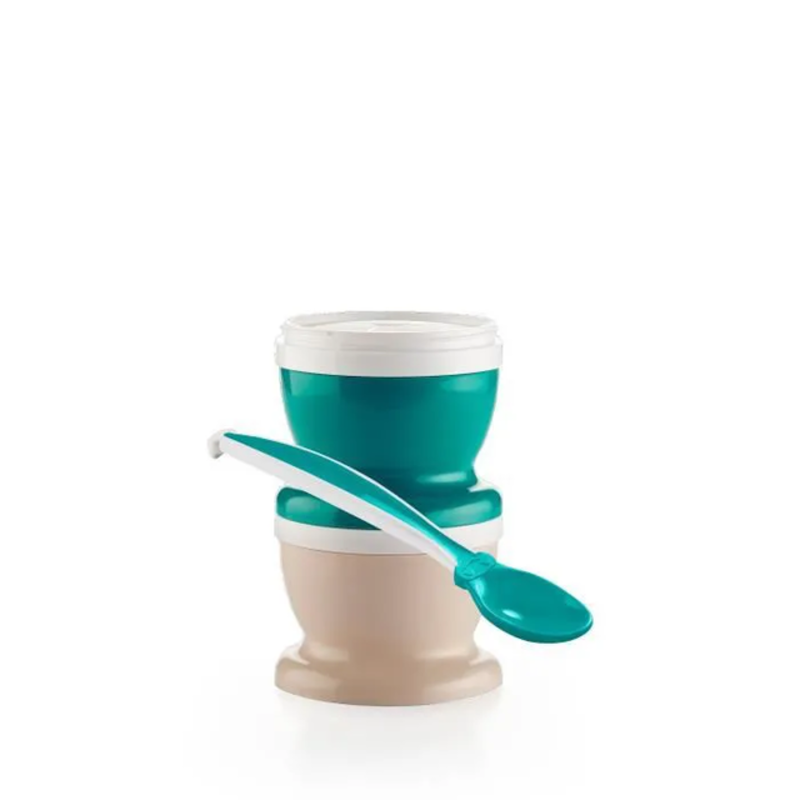 

Thermobaby 2 Layer Storage Food Jars W/ Spoon Green