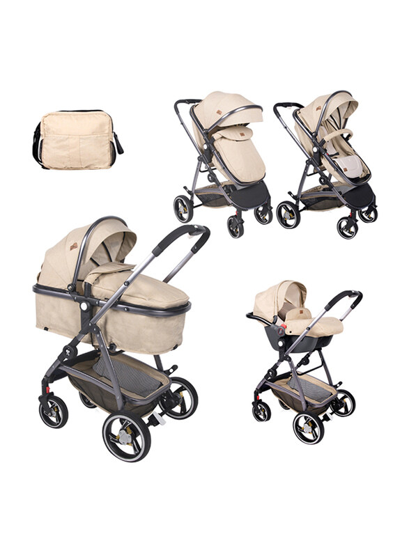 

Lorelli Sola Baby Stroller, Beige/White/Grey