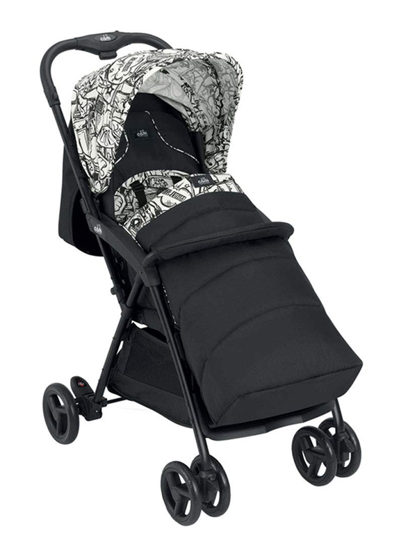 Cam Curvi Lightweight Baby Stroller, Printed White