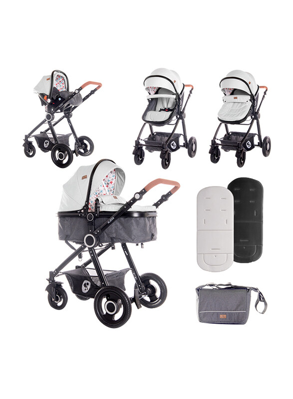 

Lorelli Alexa Baby Stroller Set, Grey/White/Black