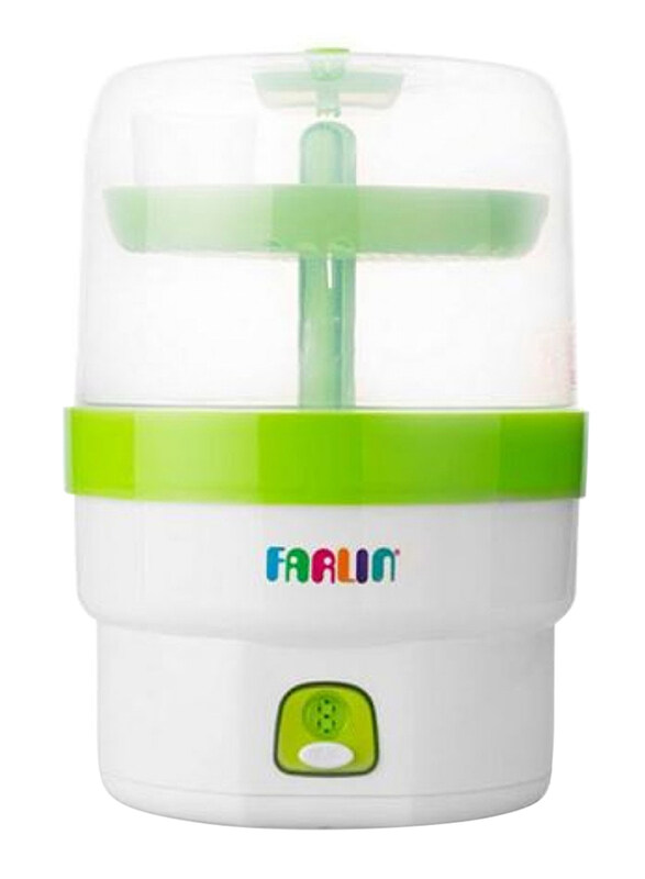 

Farlin Micro-Computer Steam Sterilizer, 6 Bottles Capacity, 90ml, Green/White