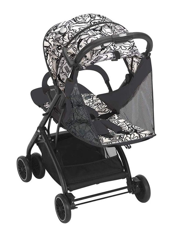 Cam Compass Baby Stroller, Printed White
