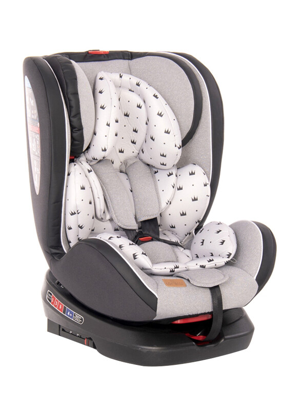 

Lorelli Premium Nebula Isofix Rotatable Car Seat, Grey Crowns