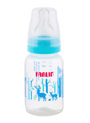 Farlin Pp Standard Neck Feeder Baby Bottle, 140ml, Blue/Clear