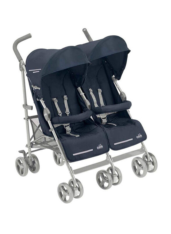 

Cam Twin Flip Double Baby Stroller, Blue