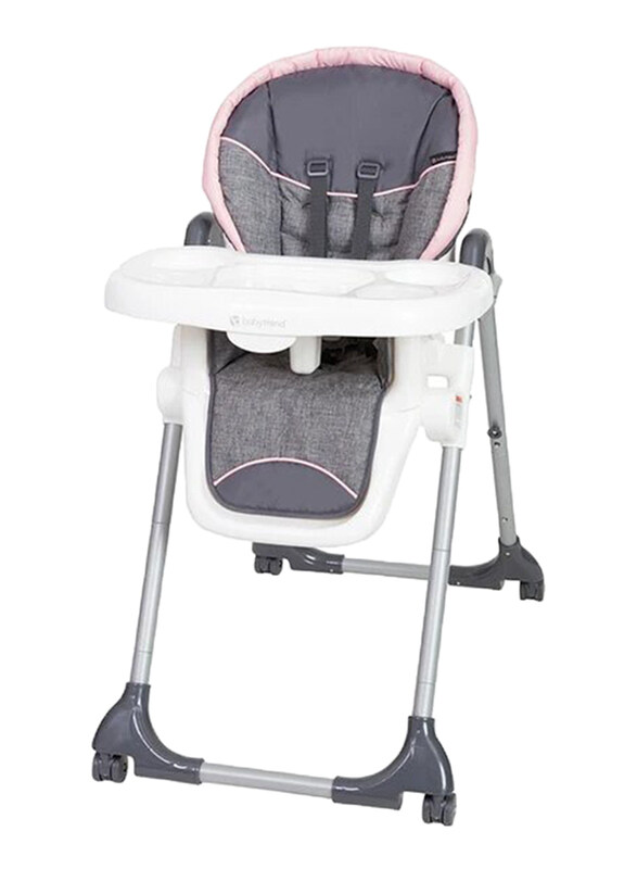 Baby Trend Dine Time 3-in-1 Baby Girls High Chair, Starlight Pink, Grey/Pink