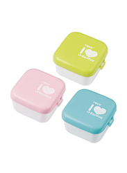 Farlin 3-Pieces Bentoo Lunch Box Set, 6+ Months, Pink/Green/Blue