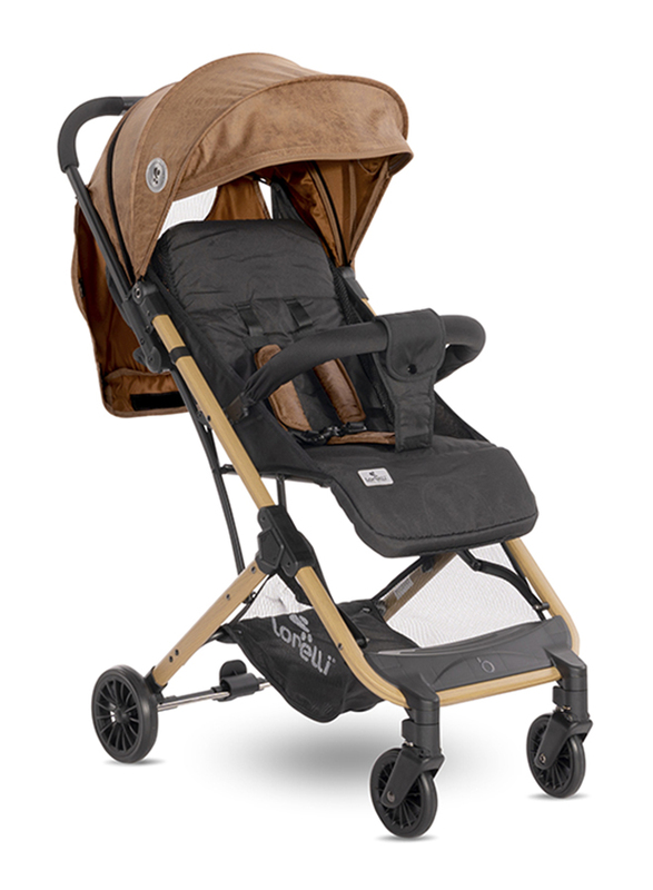 Lorelli Fiona Wooden Design Baby Stroller, Dark Brown/Black