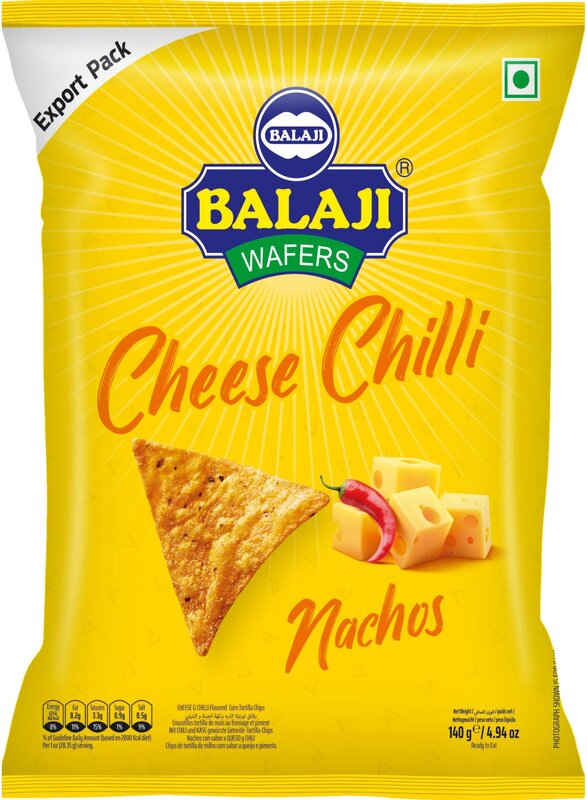 Balaji Wafers Cheese Chilli Nachos A Flavor Fiesta in Every Bite 140gm