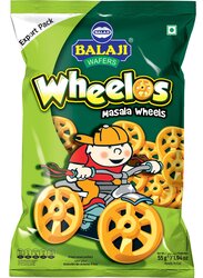 Balaji Wafers Wheelos Masala Spice Up Your Snack Time with Flavorful Wheels 55gm, Pack of 48