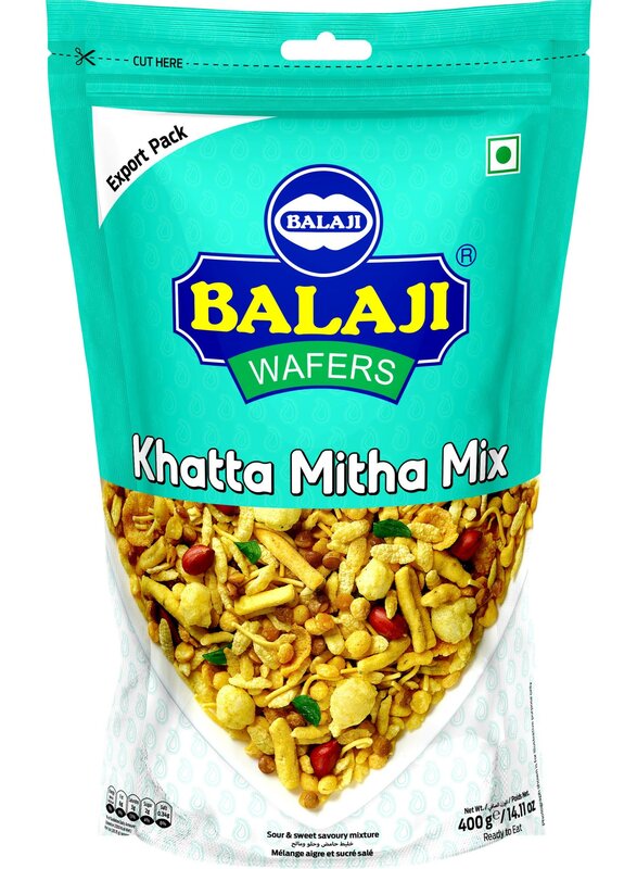 Balaji Wafers Khatta Mitha Mix A Flavorful Fusion of Tangy and Sweet Delights 400gm