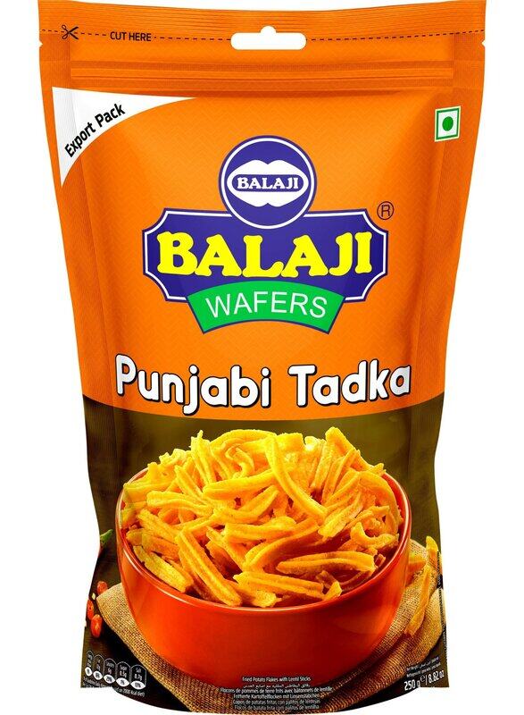 

Balaji Wafers Punjabi Tadka Authentic Flavors for a Taste of Punjab 250gm, Pack of 10