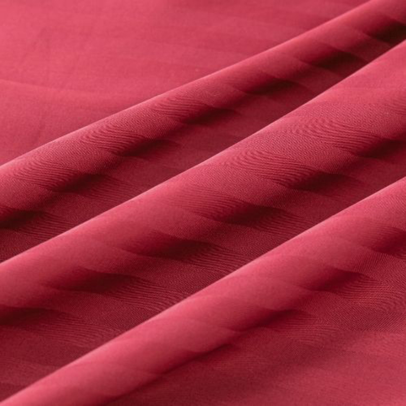 Luna Home 3-Piece Fitted Sheet Set, 1 Fitted Sheet + 2 Pillow Covers, Single, Berry Red