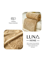 Deals For Less Luna Home 3D Imitation Butterfly Fleece Soft Blanket, Camel