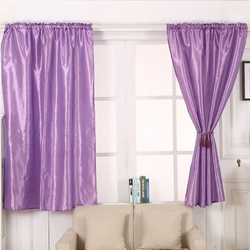 Deals For Less Luna Home Elegant Tulle Short Window Curtain Set with 2 Curtain Holder, 2 Pieces, Purple