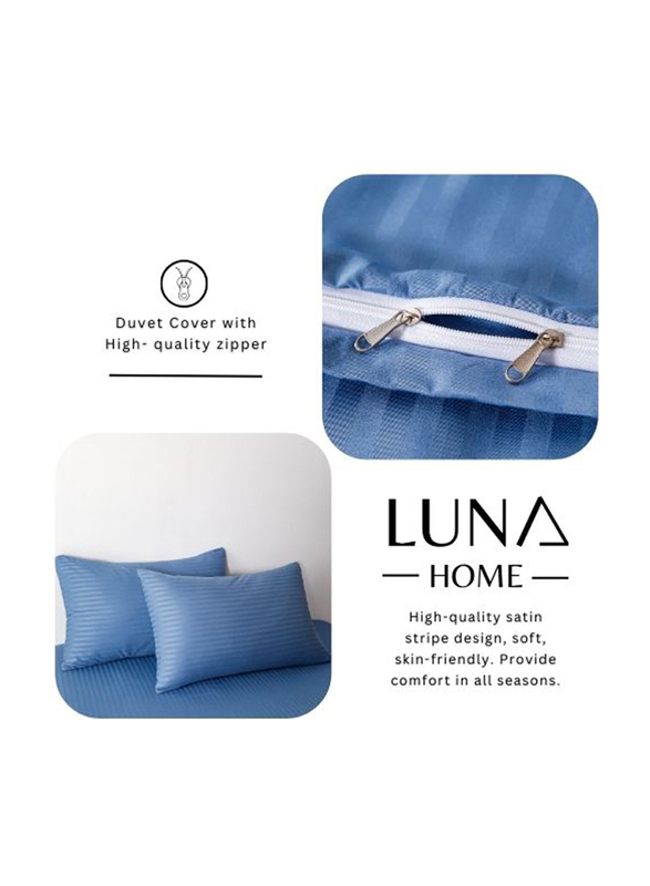 Deals For Less 6-Piece Luna Home Simply Geometric Print Bedding Set, 1 Duvet Cover + 1 Flat Sheet + 4 Pillow Covers, Queen, Old Rose/Grey