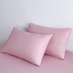 Luna Home 3-Piece Fitted Sheet Set, 1 Fitted Sheet + 2 Pillow Covers, Single, Light Old Rose