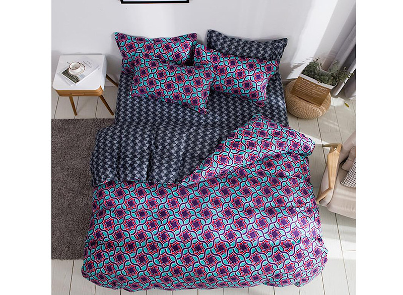 Deals For Less 6-Piece Stripe Design Bedding Set, 1 Duvet Cover + 1 Fitted Sheet + 4 Pillow Cases, Multicolor, King