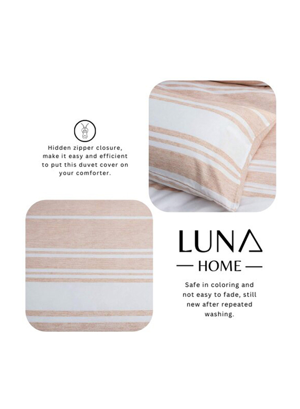Deals For Less 6-Piece Luna Home Squares Design Style Reversible Duvet Cover Set, 1 Duvet Cover + 1 Fitted Sheet + 4 Pillow Covers, King, Orchid