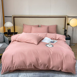 Luna Home Premium Quality Basic King Size 6 Pieces, Duvet Cover Set, Old Pink