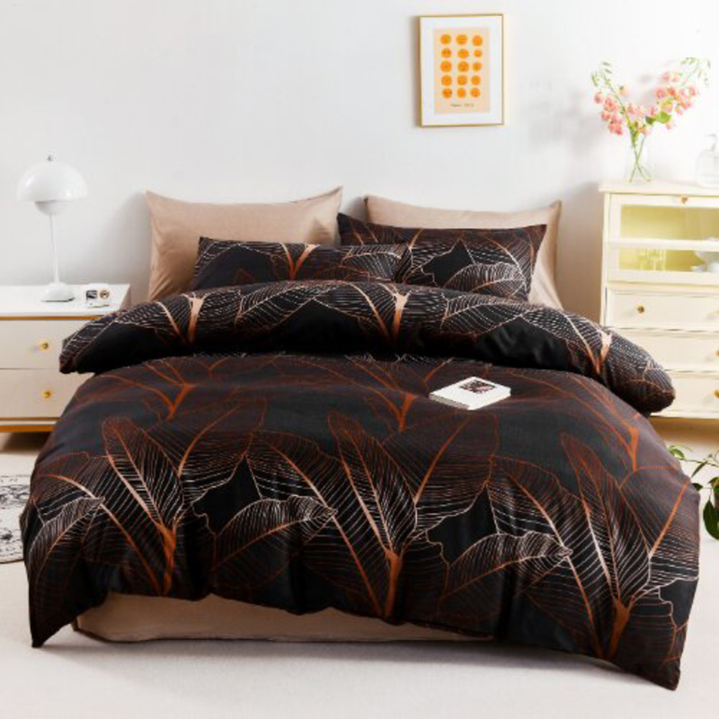 Luna Home 6-Piece Without Filler, Ombre Print Design Bedding Set, 1 Duvet Cover + 1 Flat Bedsheet + 4 Pillow Covers, Ombre, King Size