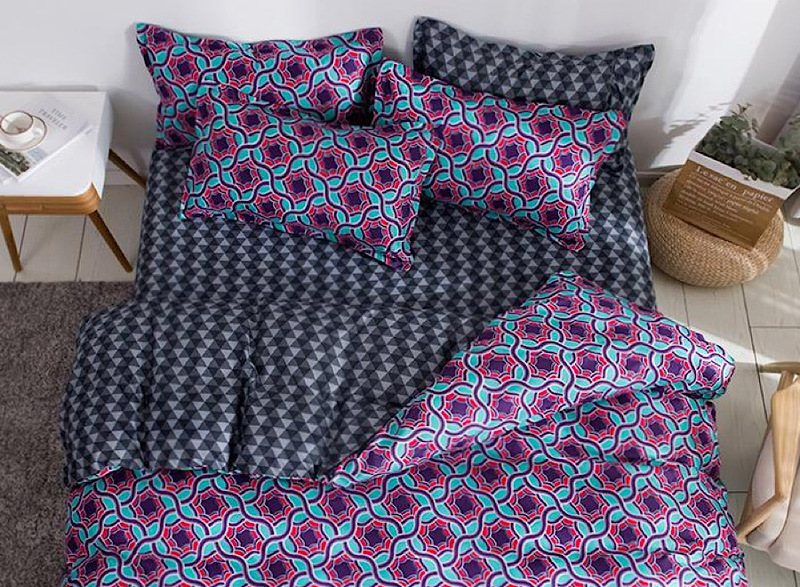 Deals For Less 6-Piece Stripe Design Bedding Set, 1 Duvet Cover + 1 Fitted Sheet + 4 Pillow Cases, Multicolor, King