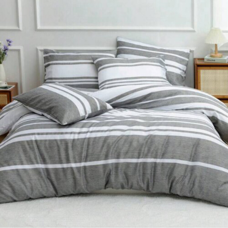 

Deals For Less LUNAHOME- Simply Geometric Print Bedding Set, 1 Duvet Cover + 1 Flat Sheet + 4 Pillow Covers, King, Dark Brown