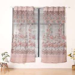 Deals For Less Luna Home Modern Tulle Window Curtains Set, 2 Pieces, Grey