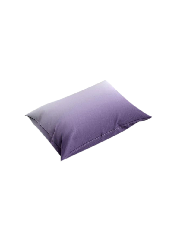 Luna Home 6-Piece Duvet Cover Set, 1 Duvet Cover + 1 Fitted Sheet + 4 Pillow Covers, King, Ombre Royal Purple