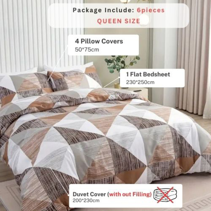 Deals For Less 4-Piece Luna Home Stripe Design Duvet Cover Set, 1 Duvet Cover + 1 Fitted Sheet + 2 Pillow Covers, Single, Black