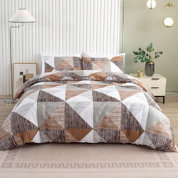 Deals For Less 4-Piece Luna Home Stripe Design Duvet Cover Set, 1 Duvet Cover + 1 Fitted Sheet + 2 Pillow Covers, Single, Black